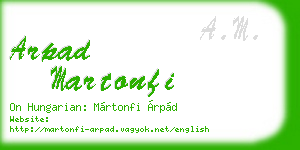 arpad martonfi business card